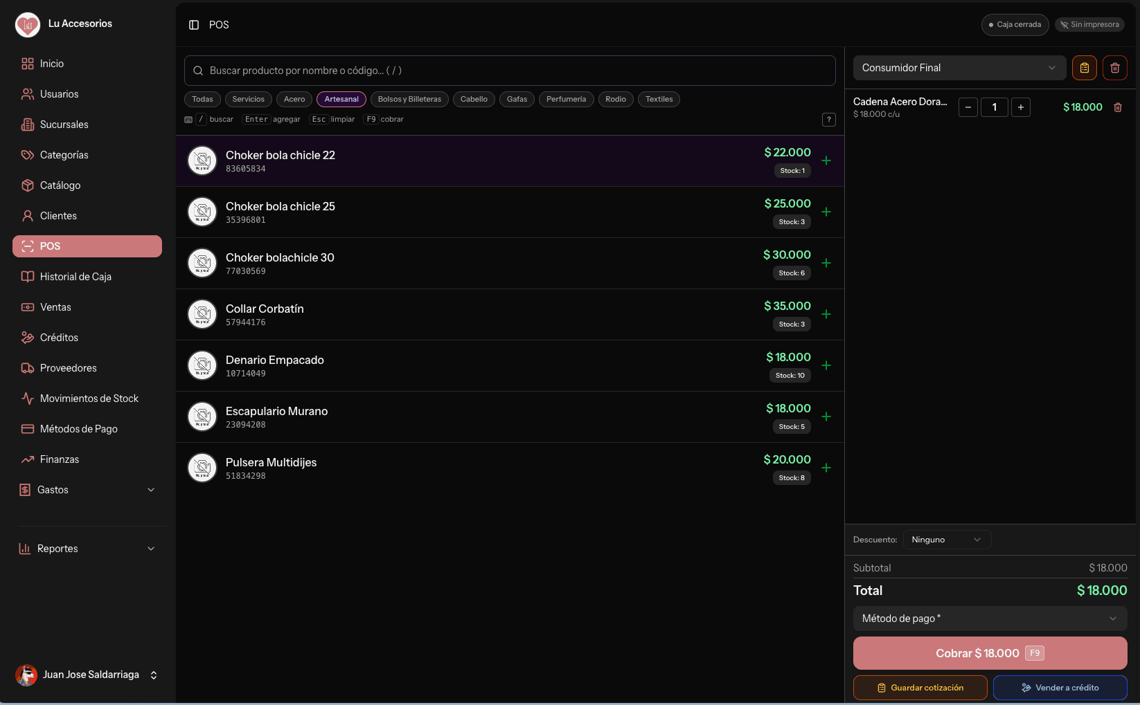 Screenshot of Stokity